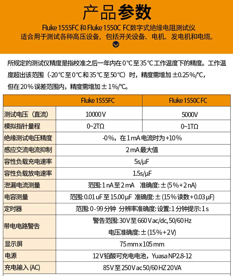 Fluke 1555/Fluke 1555 FC絕緣電阻測試儀